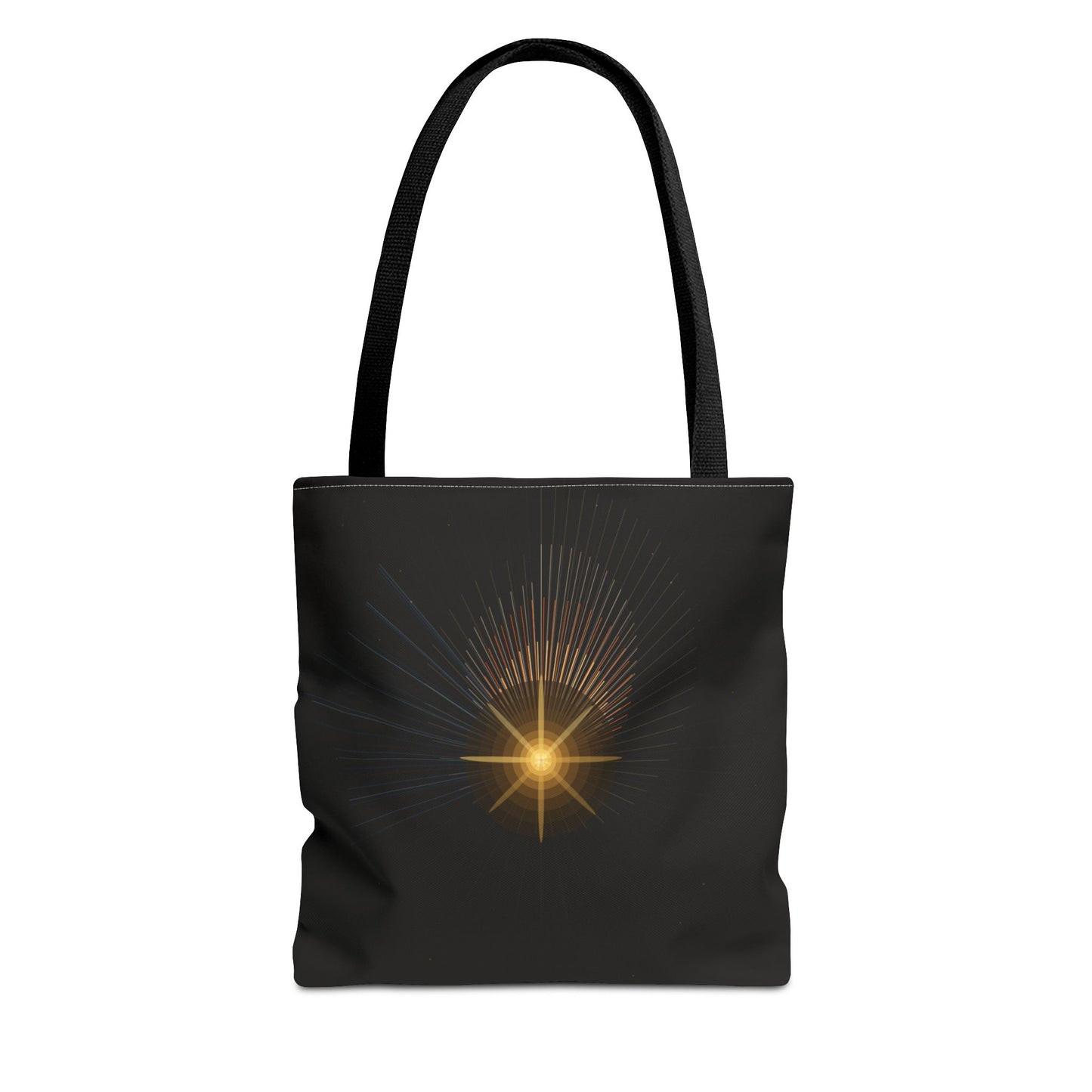 Radiant Starburst Tote Bag | Golden Light Celestial Design - TRV
