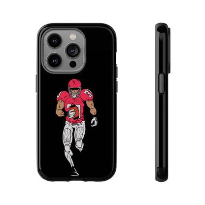 Football Player Tough Phone Case – Protective Black Sports iPhone Case