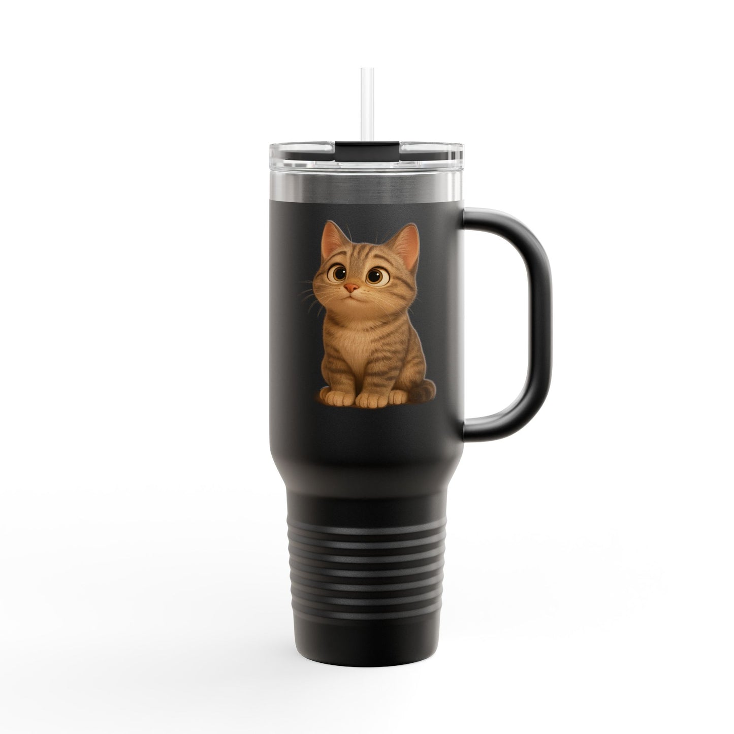 Cute Cat Insulated Travel Mug, 40oz | Perfect Pet Lover Gift | BPA-Free Drinkware, Cozy Coffee Companion, Cat-Themed Hydration