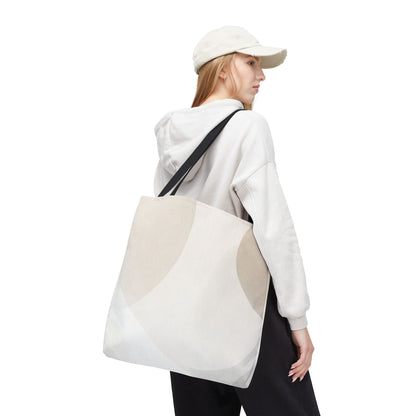 Neutral Abstract Geometric Tote Bag | Minimal Beige Shapes