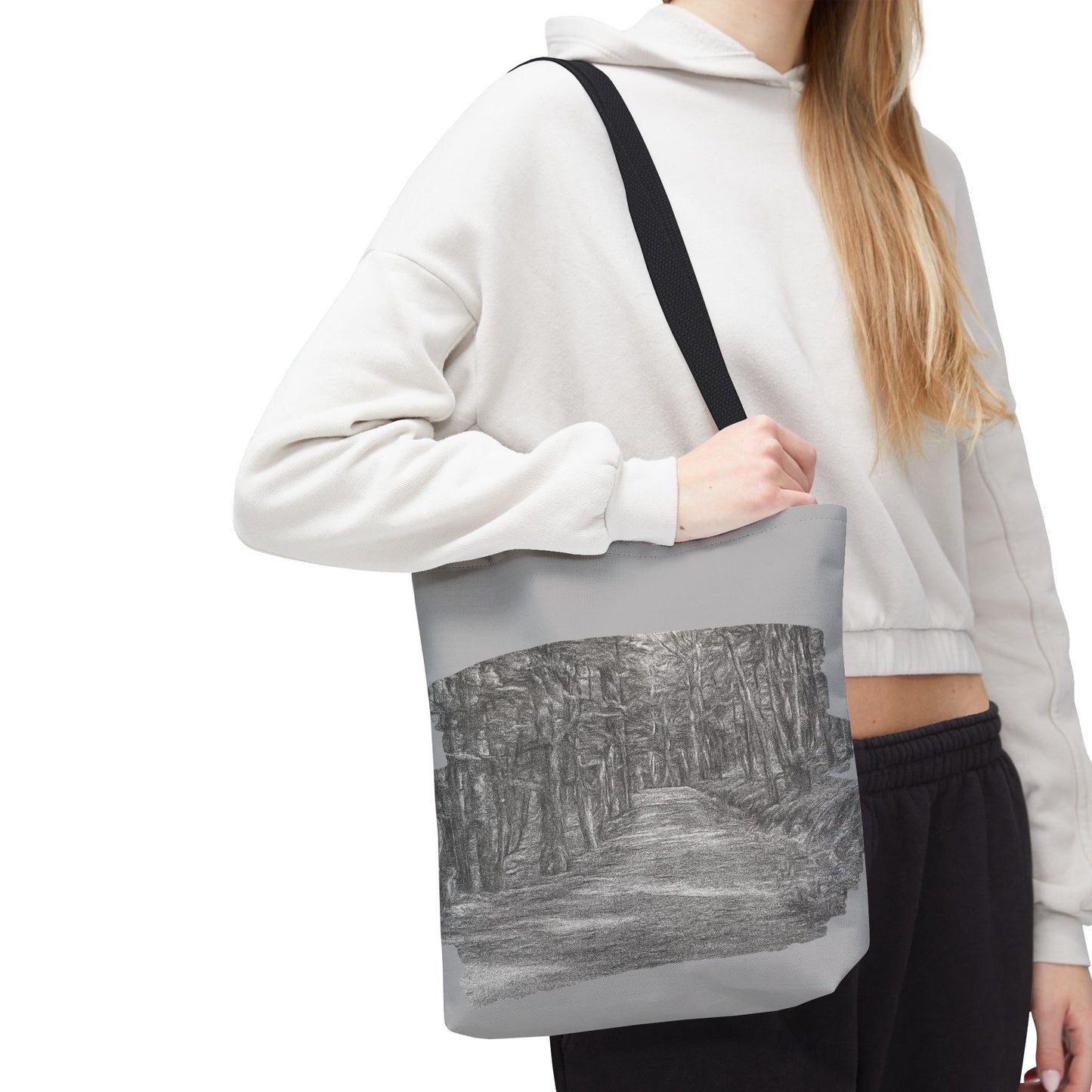 Scenic Path Tote Bag, Reversible Tote, Eco-Friendly Shopper, Outdoor Adventure Bag, Gift for Nature Lovers, Stylish Carryall - TRV