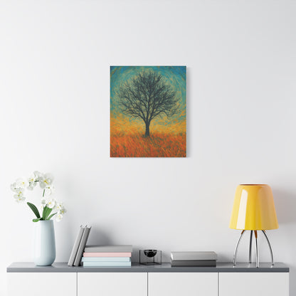 Artistic Tree Canvas Wall Art, Matte Stretched Canvas, Natural Decor for Home, Office, Gift for Nature Lovers, Bohemian Wall Decor