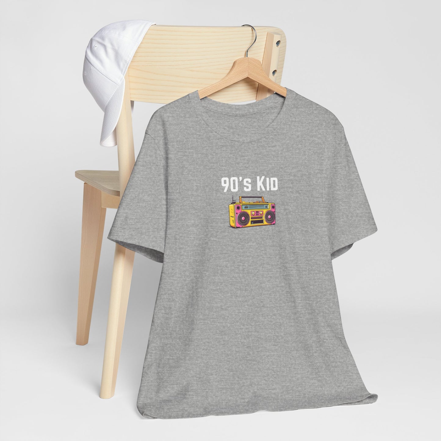 Retro Boombox Tee — 90s Kid Graphic T-Shirt