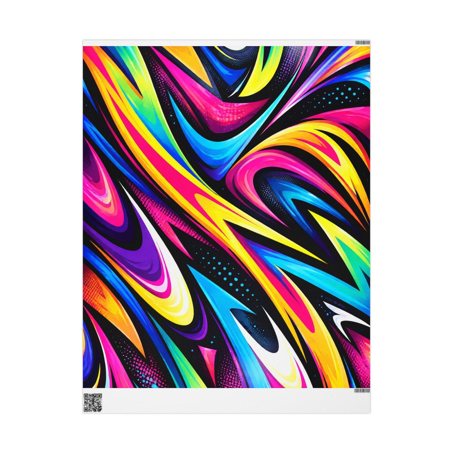 Vibrant Rainbow Swirl Wrapping Paper Roll — Abstract Colorful Gift Wrap
