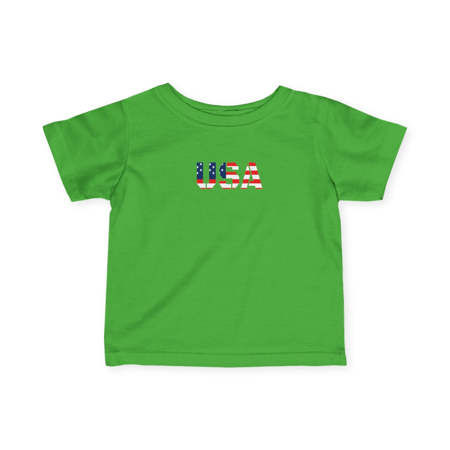 USA Infant Fine Jersey Tee - Cute Baby Shirt, Toddler Clothing, American Flag Tee, Baby Shower Gift, 4th of July Outfit