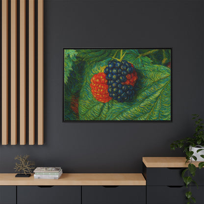 Van Gogh Style Blackberry Canvas Art, Framed Wall Decor, Botanical Print, Summer Home Decor, Gift for Garden Lovers - TRV