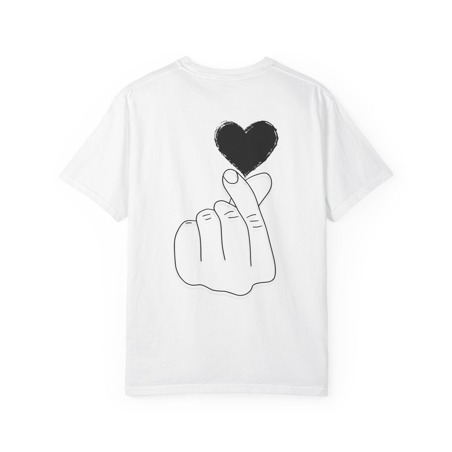 Unisex Garment-Dyed T-Shirt with Heart Design | Casual Trendy Wear for All Occasions