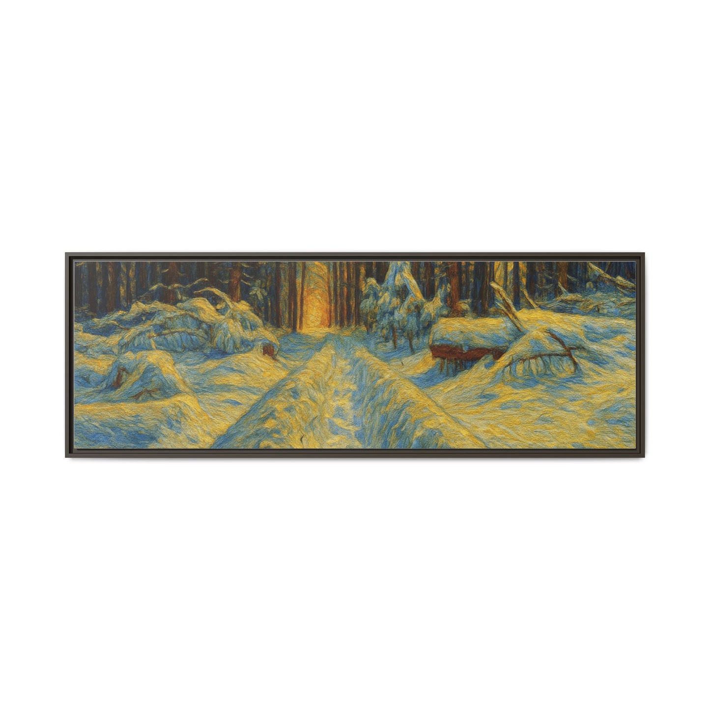 Canvas Art, Winter Landscape Wall Decor, Nature Lovers Gift, Seasonal Decor, Holiday Wall Art, Cozy Home Decoration, Framed Matte Canvas - TRV