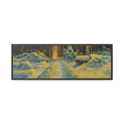Canvas Art, Winter Landscape Wall Decor, Nature Lovers Gift, Seasonal Decor, Holiday Wall Art, Cozy Home Decoration, Framed Matte Canvas - TRV