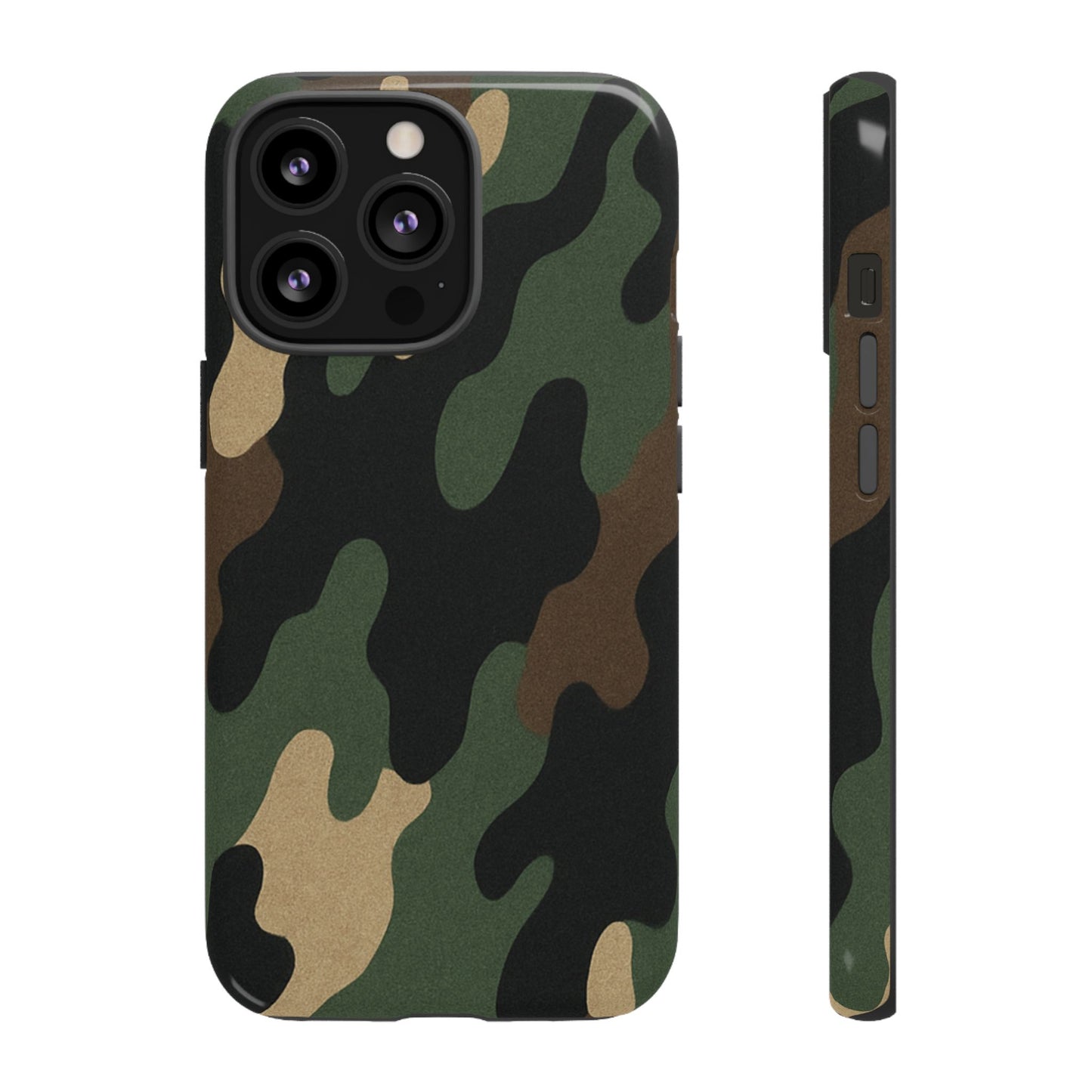 Camouflage Phone Case, Tough Phone Cover, Military Style Accessory, Protective Case for Men, Gifts for Soldiers - TRV