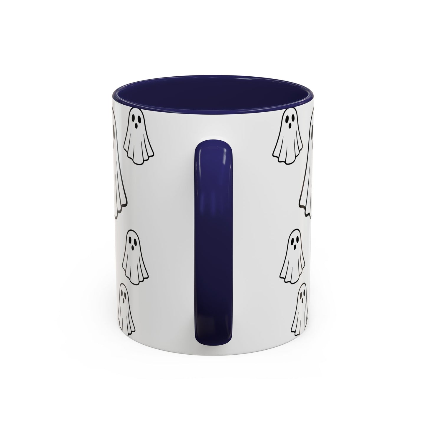 Cute Ghost Accent Coffee Mug, Halloween Mug, Spooky Drinkware, Gift for Ghost Lovers, Seasonal Decor, Unique Coffee Cup - TRV