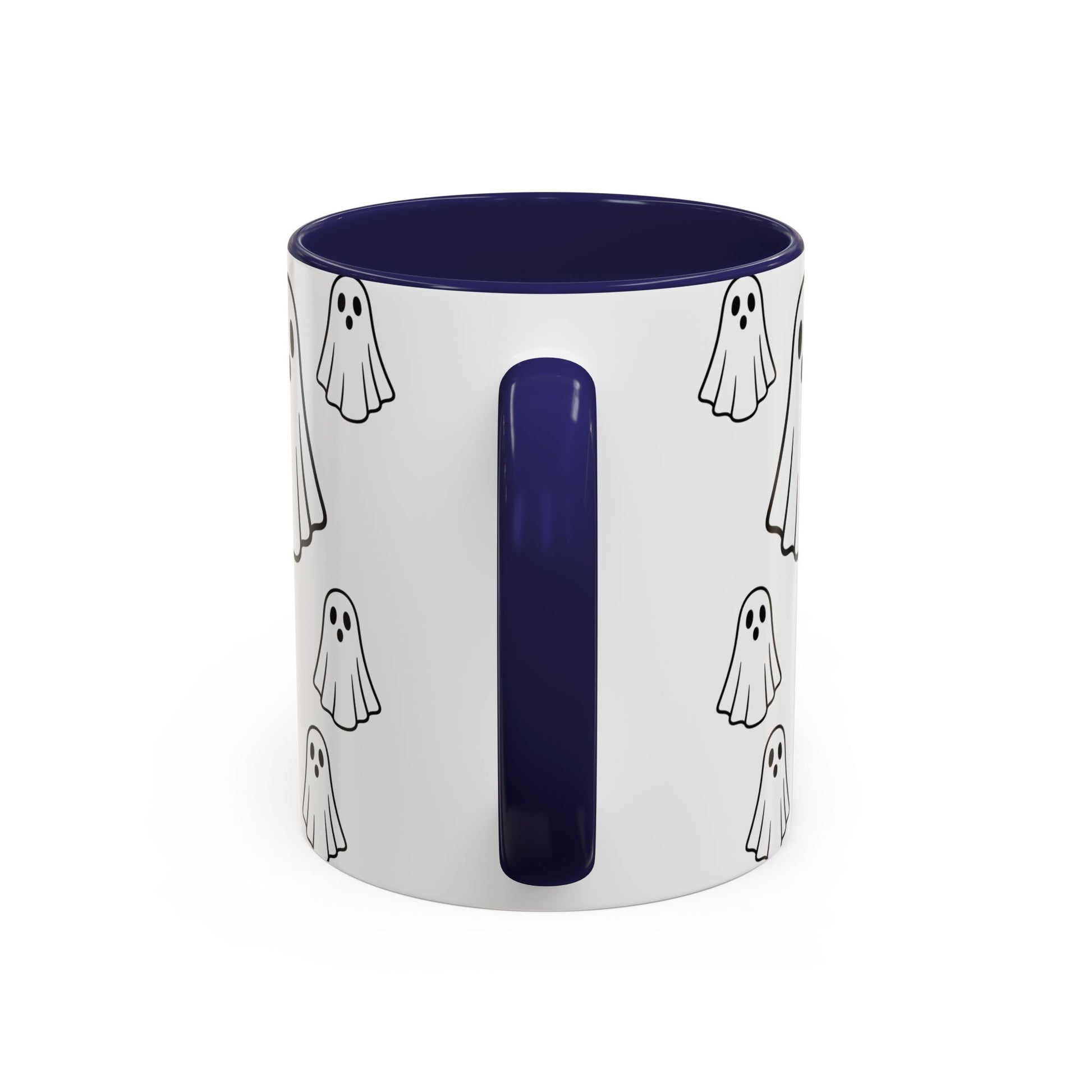 Cute Ghost Accent Coffee Mug, Halloween Mug, Spooky Drinkware, Gift for Ghost Lovers, Seasonal Decor, Unique Coffee Cup - TRV