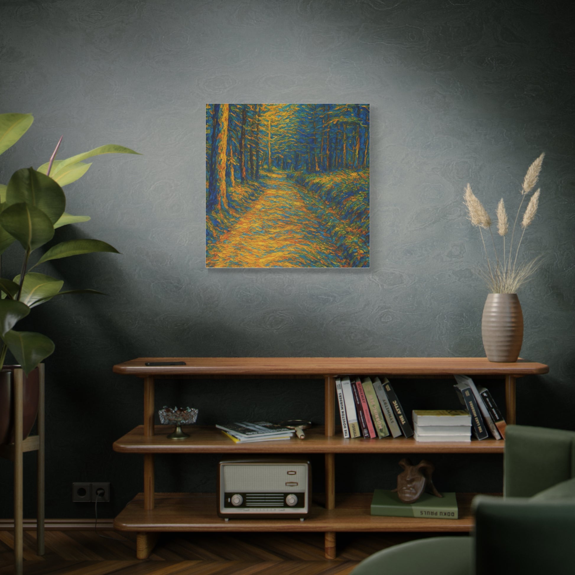 Van Gogh Style Forest Canvas Art | Nature Wall Decor, Home Office Accent, Gift for Nature Lovers, Gallery Wrapped, Living Room Wall Art - TRV