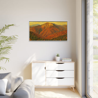 Autumn Landscape Wall Art, Cozy Home Decor, Nature Print, Framed Canvas, Fall Decorations, Gift Idea for Art Lovers - TRV