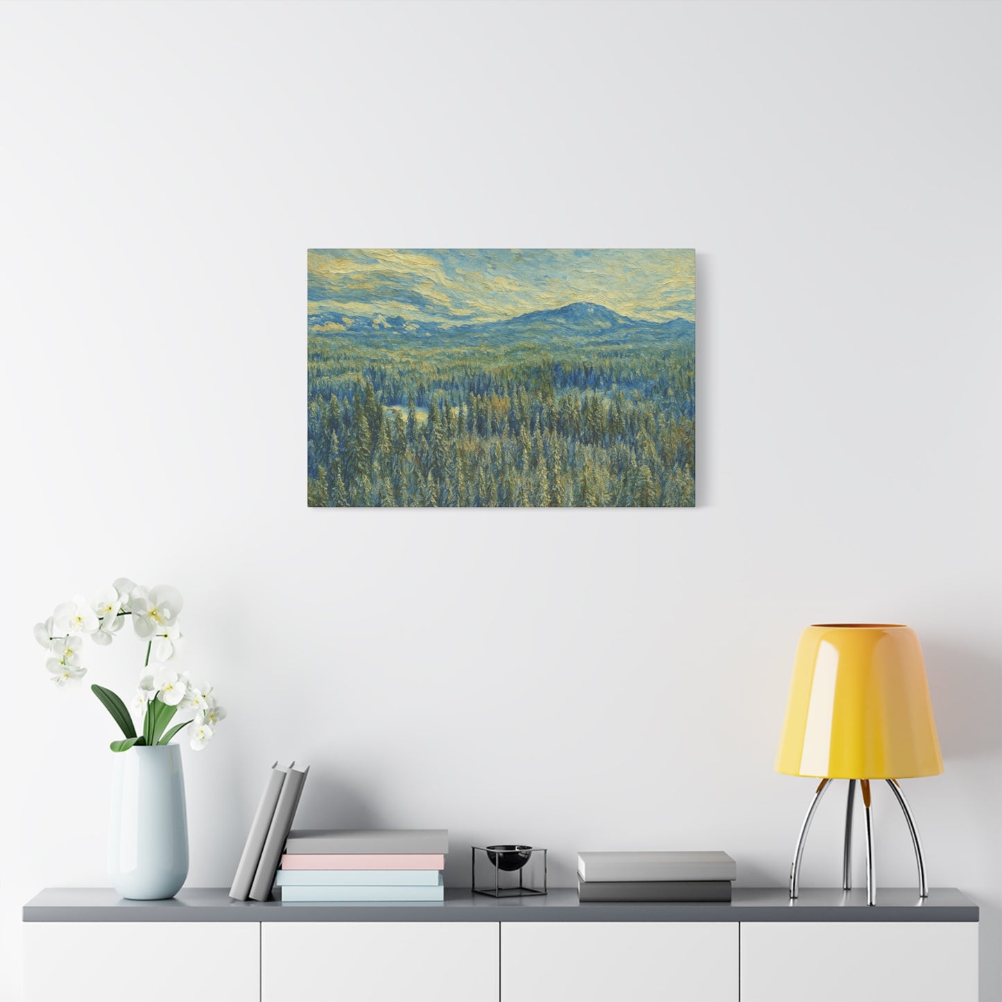 Scenic Landscape Canvas Print, Rustic Home Decor, Wall Art for Nature Lovers, Gift for Art Enthusiasts, Serene Forest Artwork - TRV