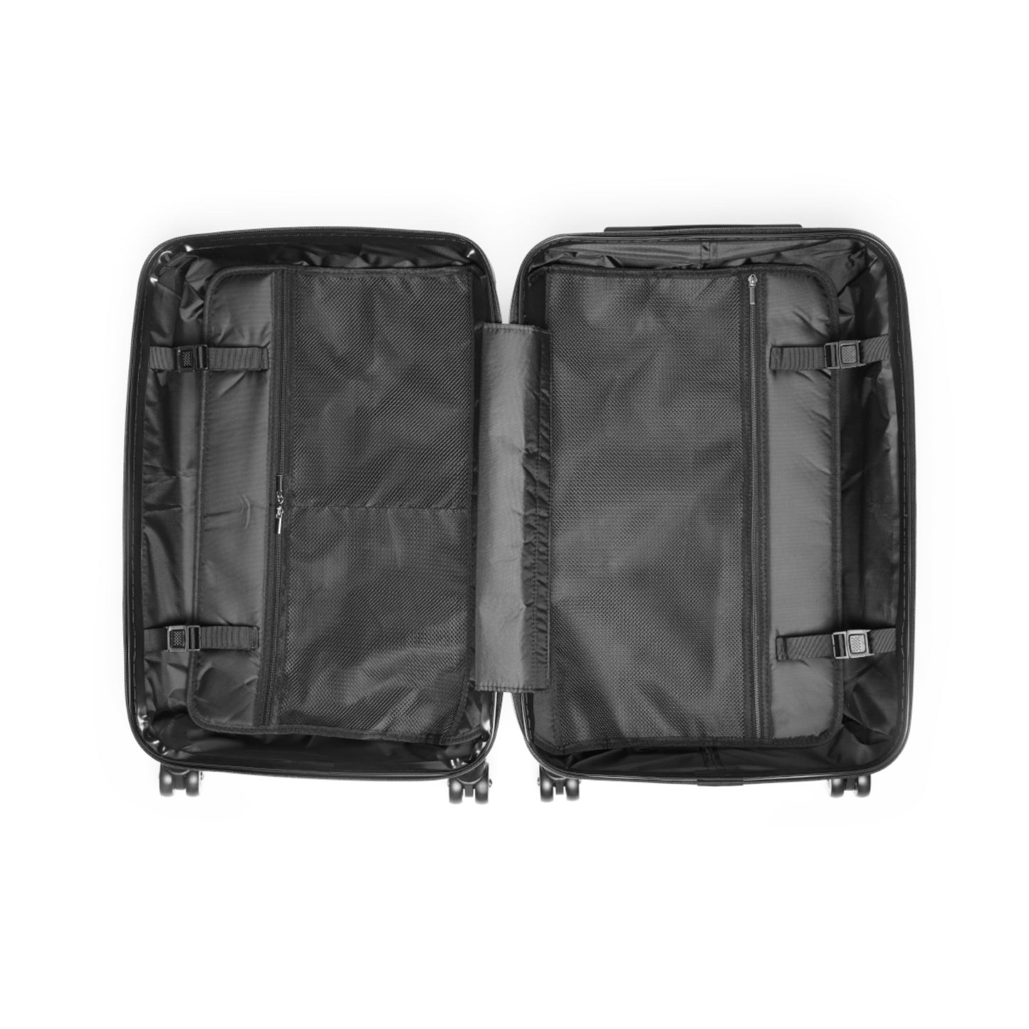 Abstract Silver Wave Suitcase | Hardshell Carry-On Luggage