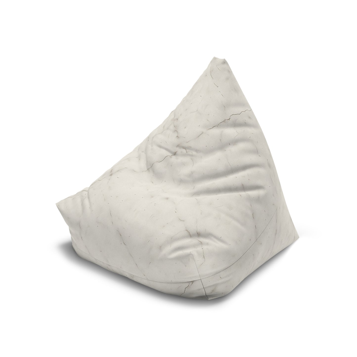 White Marble Pattern Bean Bag Chair Cover | Faux Stone Texture