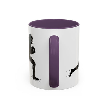 Football Player Themed Accent Coffee Mug, Sports Fan Gift, Unique Mug for Athletes, Coffee Lover, Game Day Essential - TRV