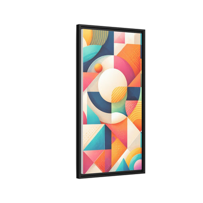 Colorful Geometric Abstract Art Matte Canvas Framed
