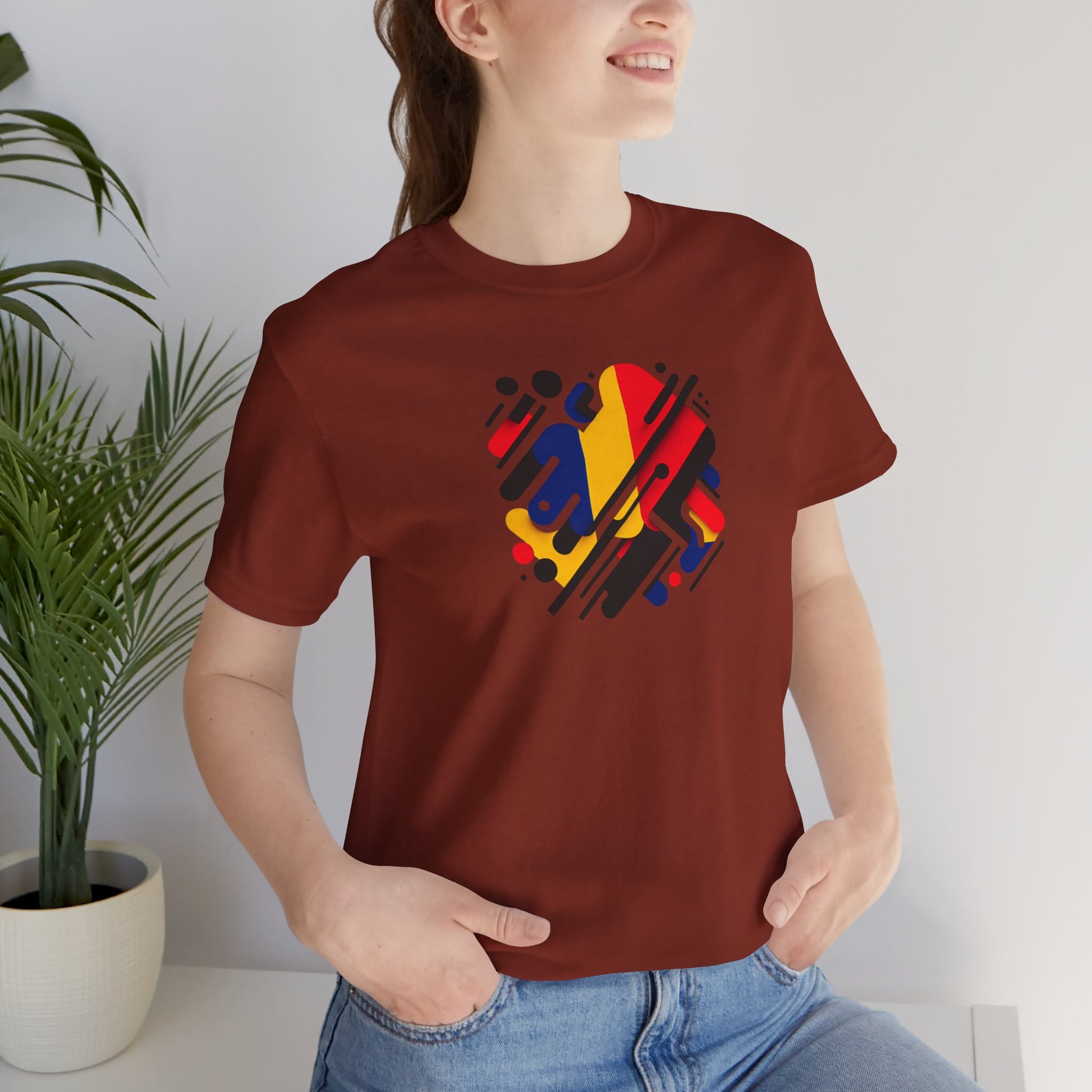 Artistic Heart Unisex Jersey Tee - Vibrant Graphic Tee, Casual Wear, Gift for Art Lovers, Birthday Surprise, Everyday Comfort - TRV