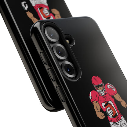 Football Player Tough Phone Case – Protective Black Sports iPhone Case