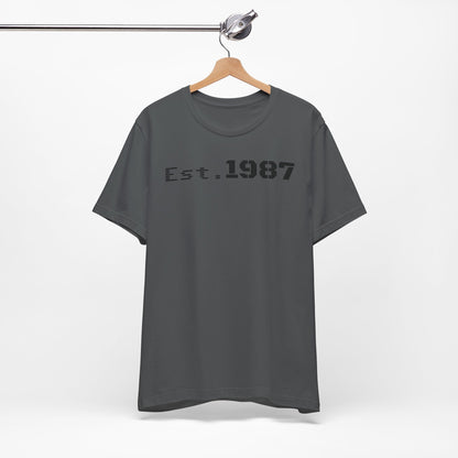 Est. 1987 Unisex Tee - Vintage Style Shirt, 80s Birth Year Gift, Casual Wear, Birthday T-Shirt, Retro Graphic Tee