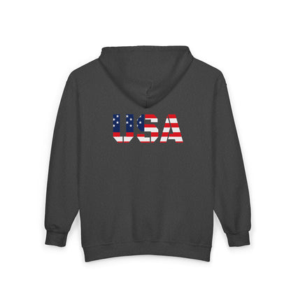 USA Flag Full‑Zip Hoodie — American Patriotic Zip-Up Sweatshirt