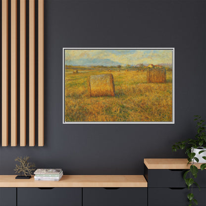 Framed Matte Canvas Wall Art - Rustic Farm Landscape, Country Decor, Home Gallery, Gift for Nature Lovers, Housewarming Decor - TRV