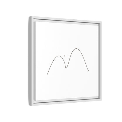 Minimal Line Mountains Matte Canvas Framed