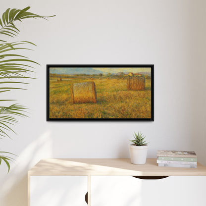 Framed Matte Canvas Wall Art - Rustic Farm Landscape, Country Decor, Home Gallery, Gift for Nature Lovers, Housewarming Decor - TRV