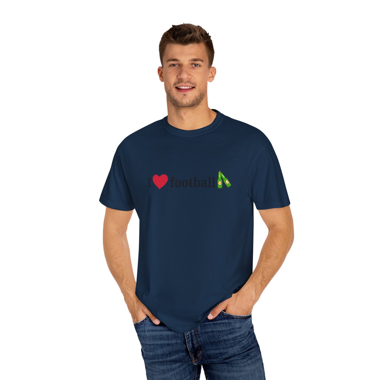 Unisex Football Love Tee - Casual Cotton T-Shirt, Gift for Sports Fans, Comfortable Daily Wear, Perfect for Game Days, Fun Summer Outfits - TRV