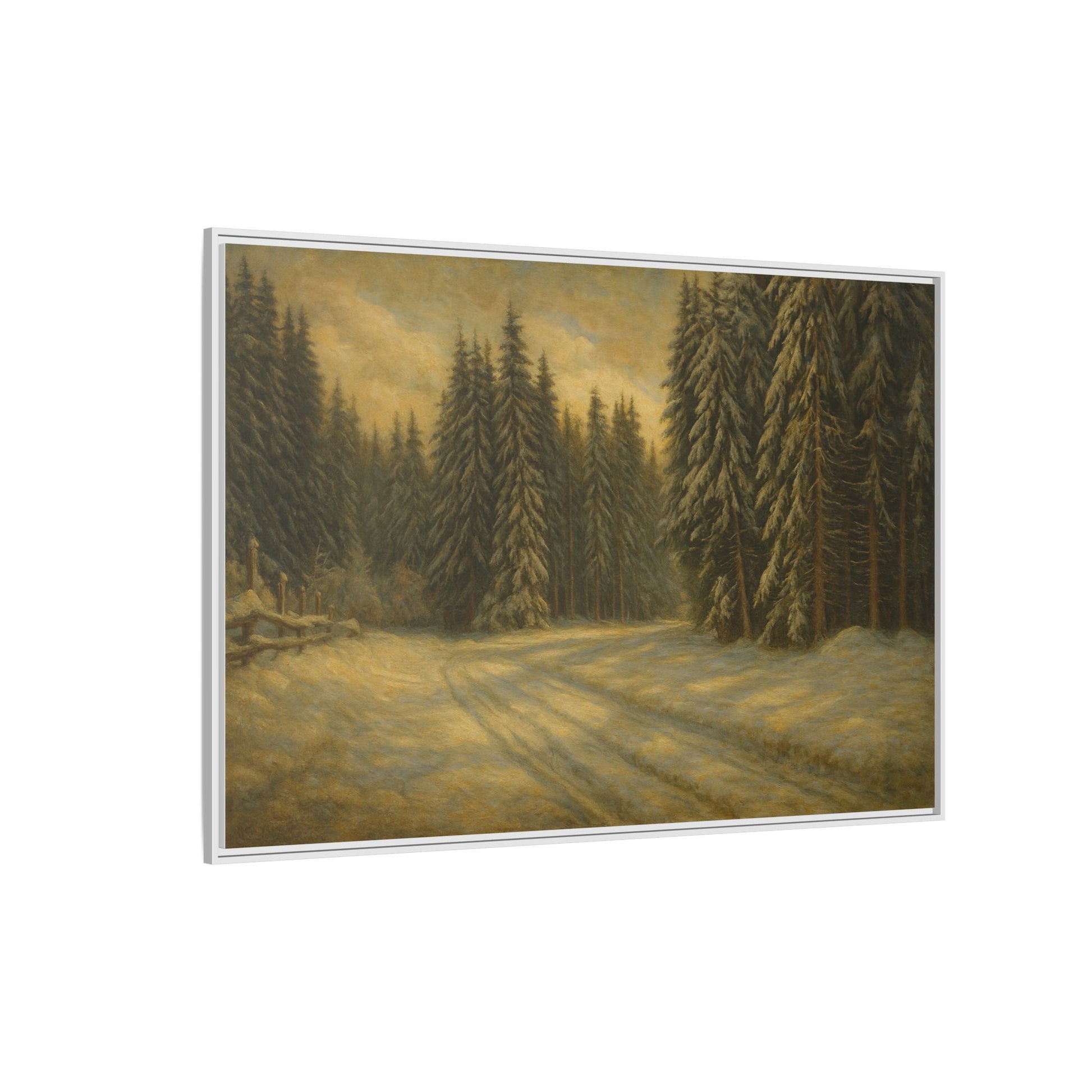 Framed Matte Canvas Wall Art - Serene Forest Landscape, Living Room Decor, Nature Print, Home Aesthetic, Gift for Nature Lovers, Wall [...] - TRV