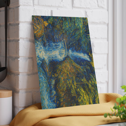 Glass Cutting Board — Tranquil Waterfall Art Print