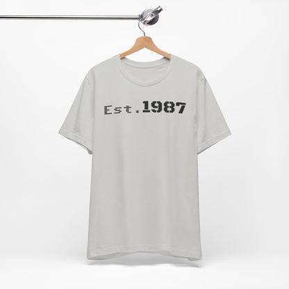 Est. 1987 Unisex Tee - Vintage Style Shirt, 80s Birth Year Gift, Casual Wear, Birthday T-Shirt, Retro Graphic Tee