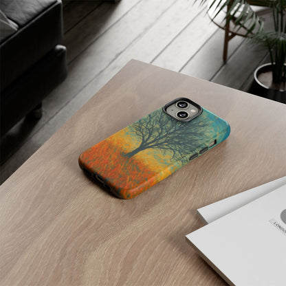 Artistic Phone Case with Tree Design, Nature Lover Gift, Unique Phone Cover, Holiday Present, Eco-friendly Tech Accessories - TRV