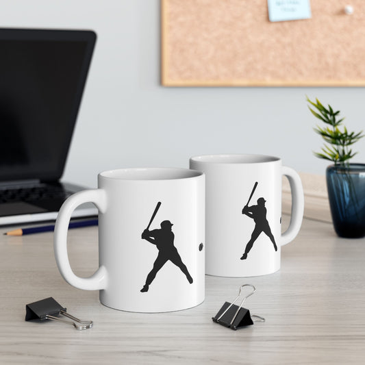 Baseball Ceramic Mug, Unique Gift for Art Lovers, Coffee Tea Cup, Home Decor, Minimalist Design, Ideal for Birthdays and Holidays