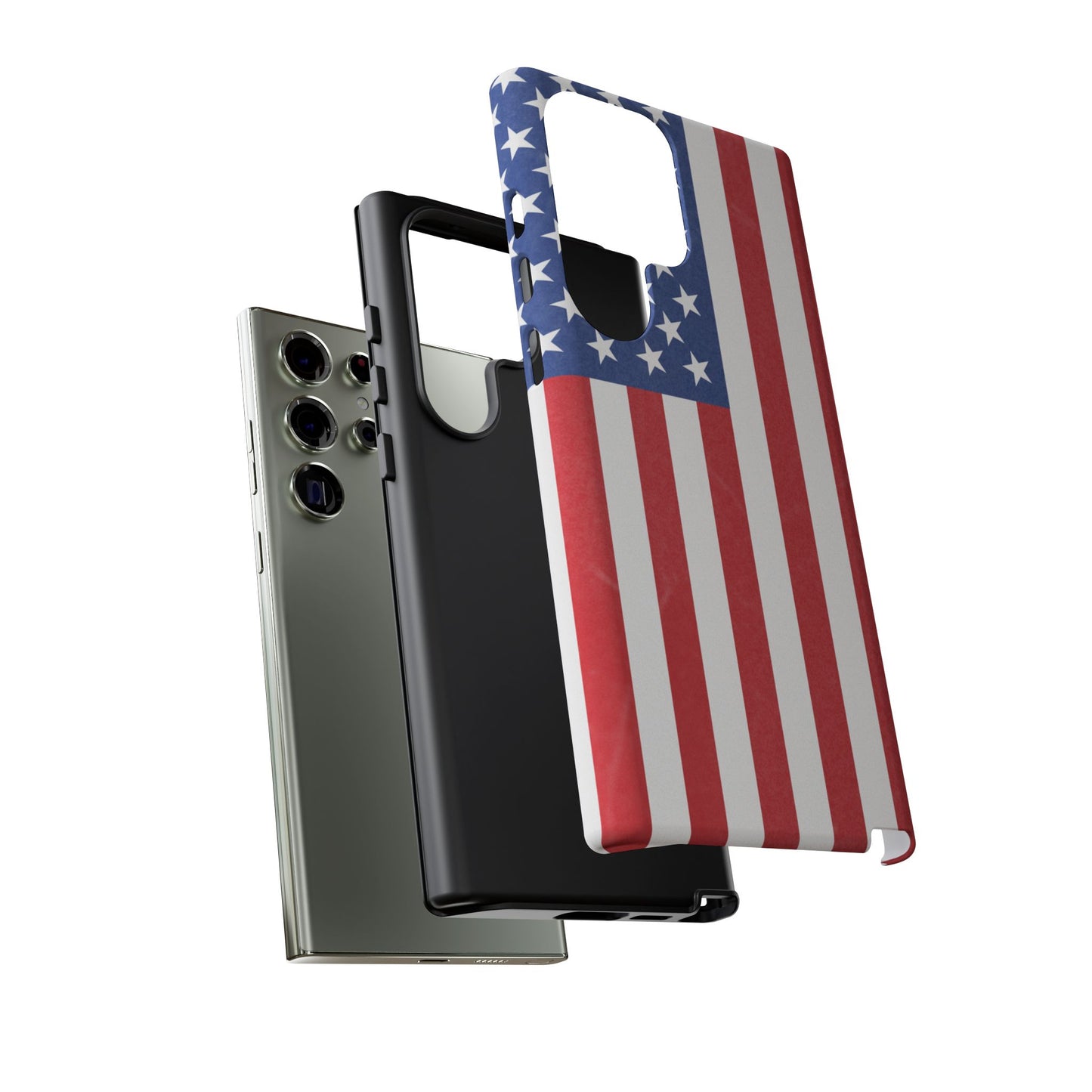 American Flag Phone Case - Patriotic Cell Cover, Tough Cases, USA Pride, Independence Day Gift, Veteran's Day, Phone Protection - TRV