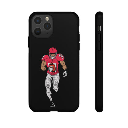 Football Player Tough Phone Case – Protective Black Sports iPhone Case