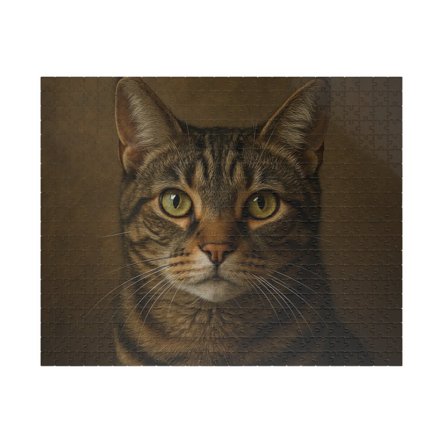 Tabby Cat Portrait Jigsaw Puzzle — Realistic Pet Photography Puzzle (110/252/520/1014 pcs)