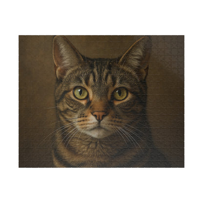 Tabby Cat Portrait Jigsaw Puzzle — Realistic Pet Photography Puzzle (110/252/520/1014 pcs)