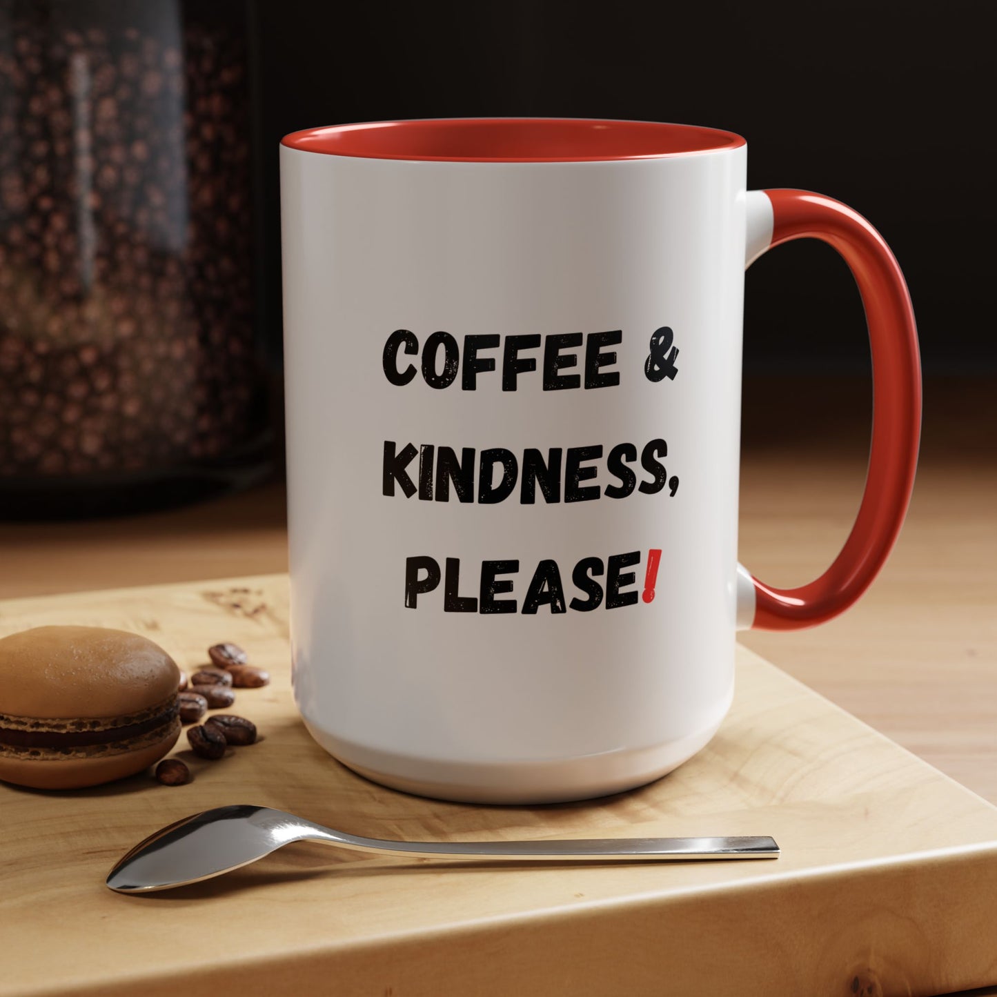 Coffee & Kindness Mug - Inspirational Coffee Cup, Gift for Friends, Office Decor, Encouragement, Morning Motivation