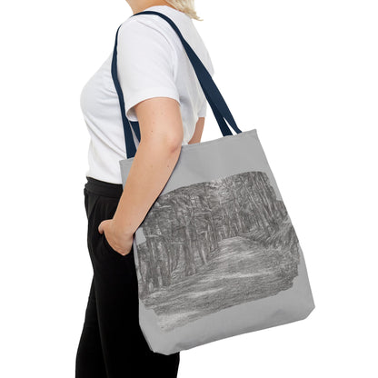 Scenic Path Tote Bag, Reversible Tote, Eco-Friendly Shopper, Outdoor Adventure Bag, Gift for Nature Lovers, Stylish Carryall - TRV