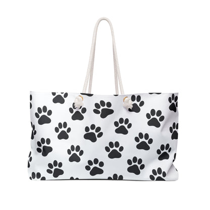 Paw Print Weekender Bag - Perfect for Pet Lovers, Travel, Gym, Beach, or Overnight Stays - TRV