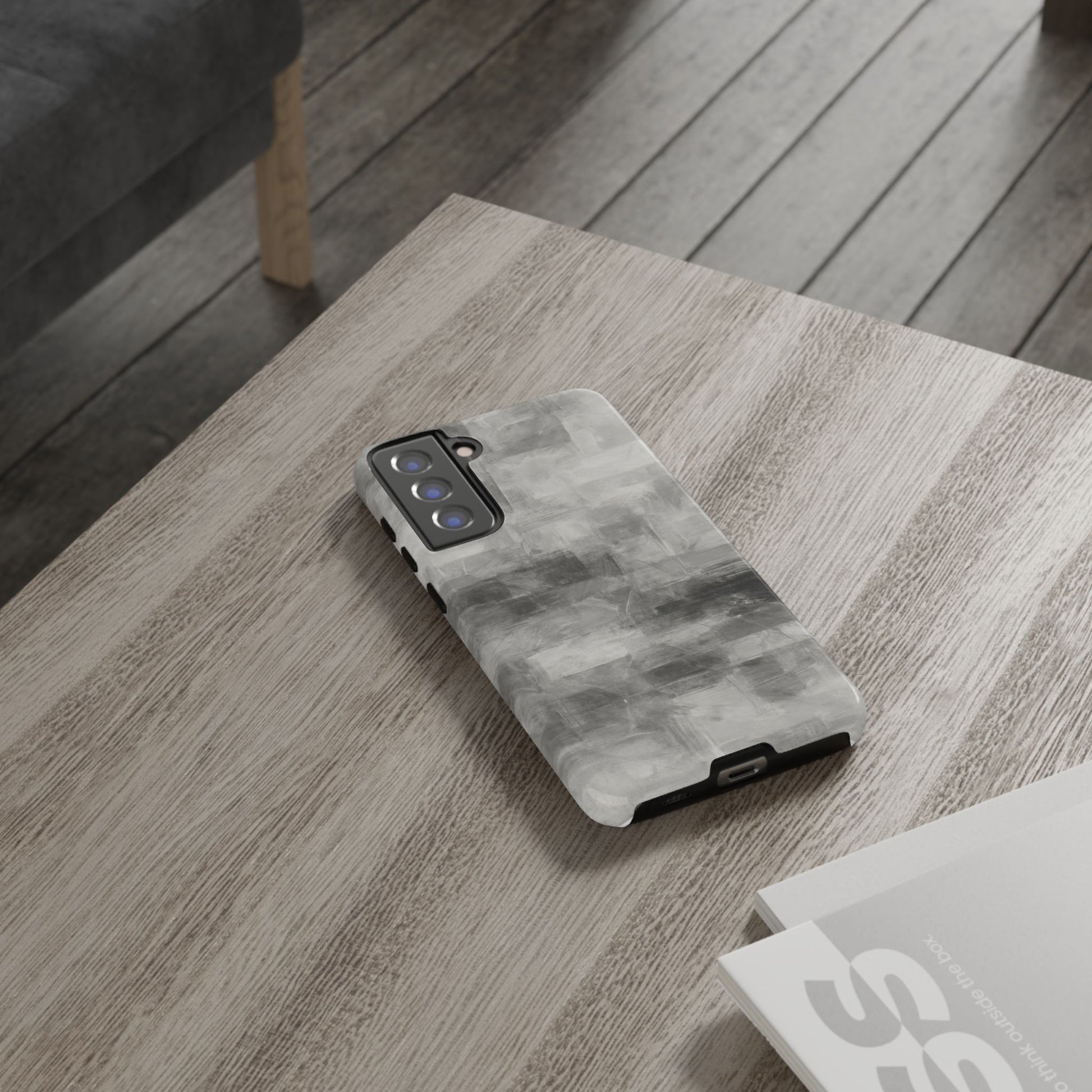Stylish Phone Case for Tough Protection, Marble Grey Design, Customizable Gift for Her, Unisex Mobile Accessory, Birthday Present, [...] - TRV