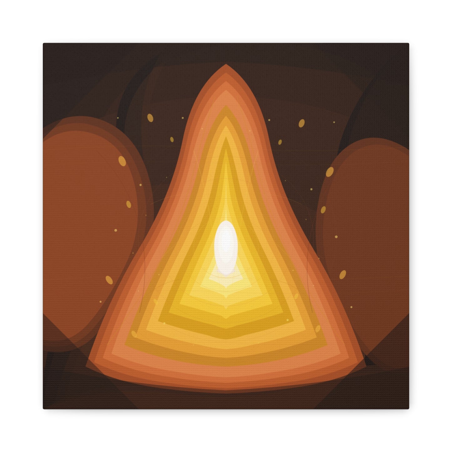 Concentric Fire Furnace Cross-Section Matte Canvas