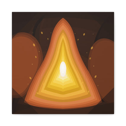 Concentric Fire Furnace Cross-Section Matte Canvas