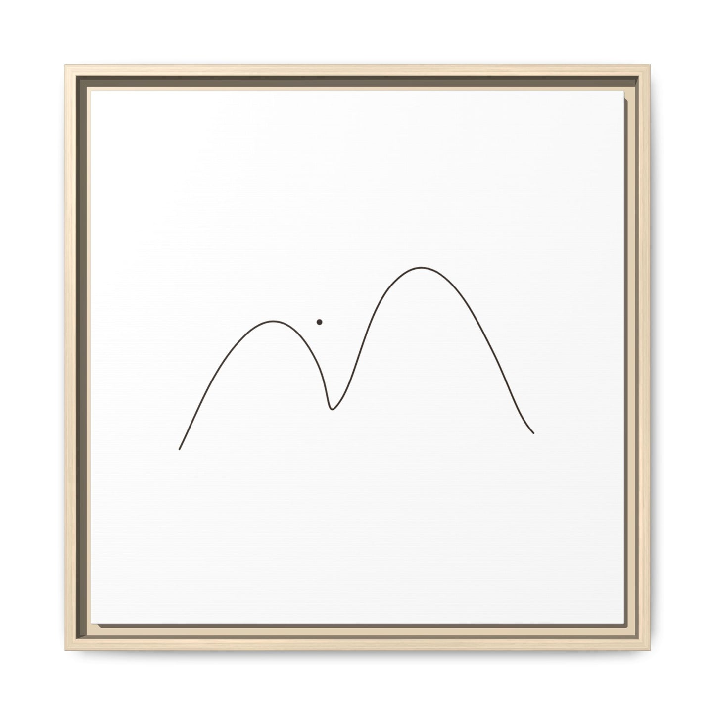 Minimal Line Mountains Matte Canvas Framed