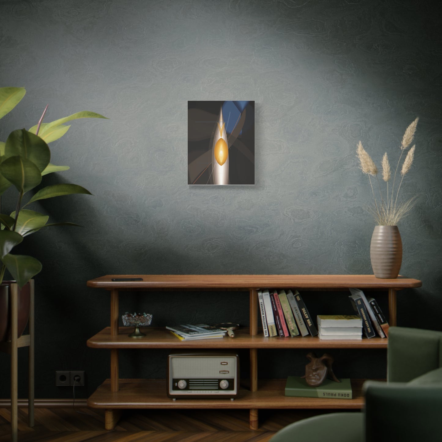 Abstract Geometric Flame Canvas | Matte Stretched Canvas 1.25"