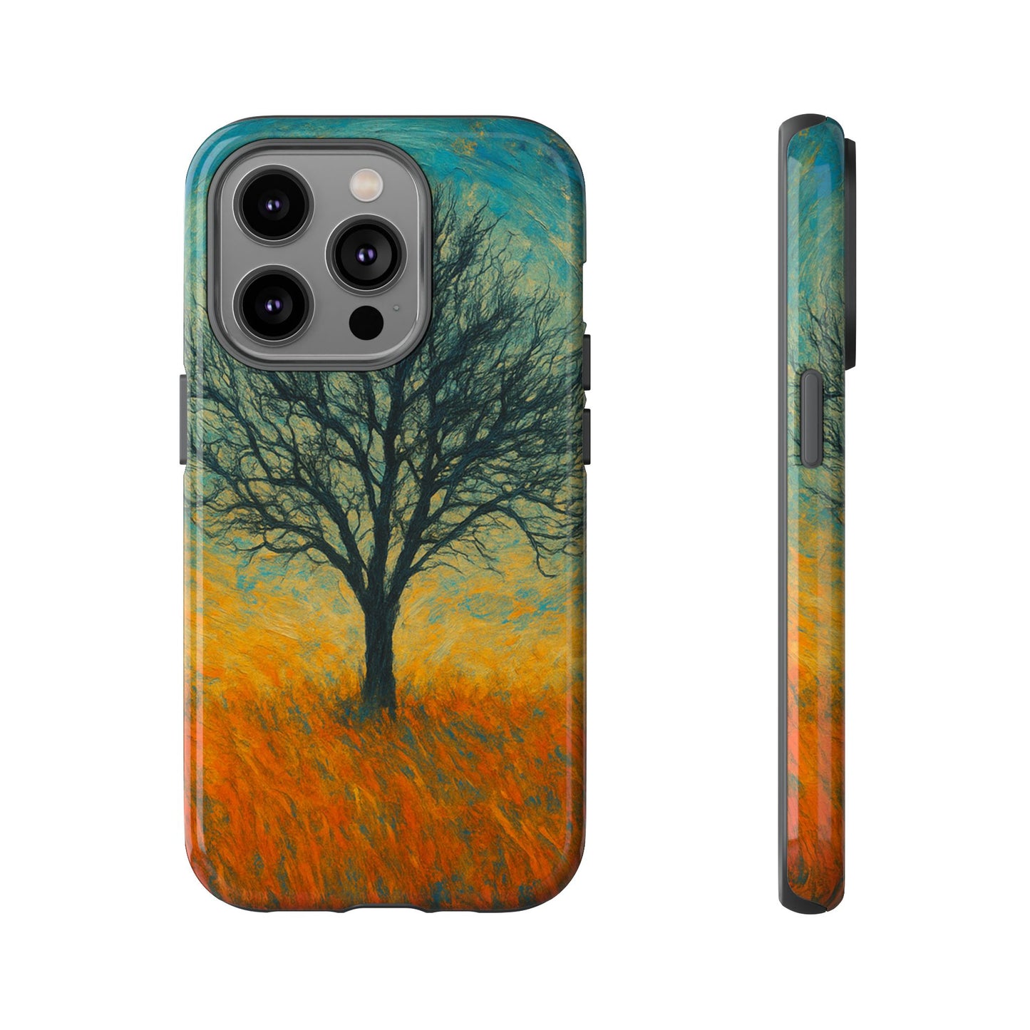 Artistic Phone Case with Tree Design, Nature Lover Gift, Unique Phone Cover, Holiday Present, Eco-friendly Tech Accessories - TRV