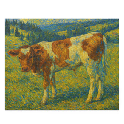 Vintage Calf Painting Puzzle | Art Jigsaw 120 252 500-Piece
